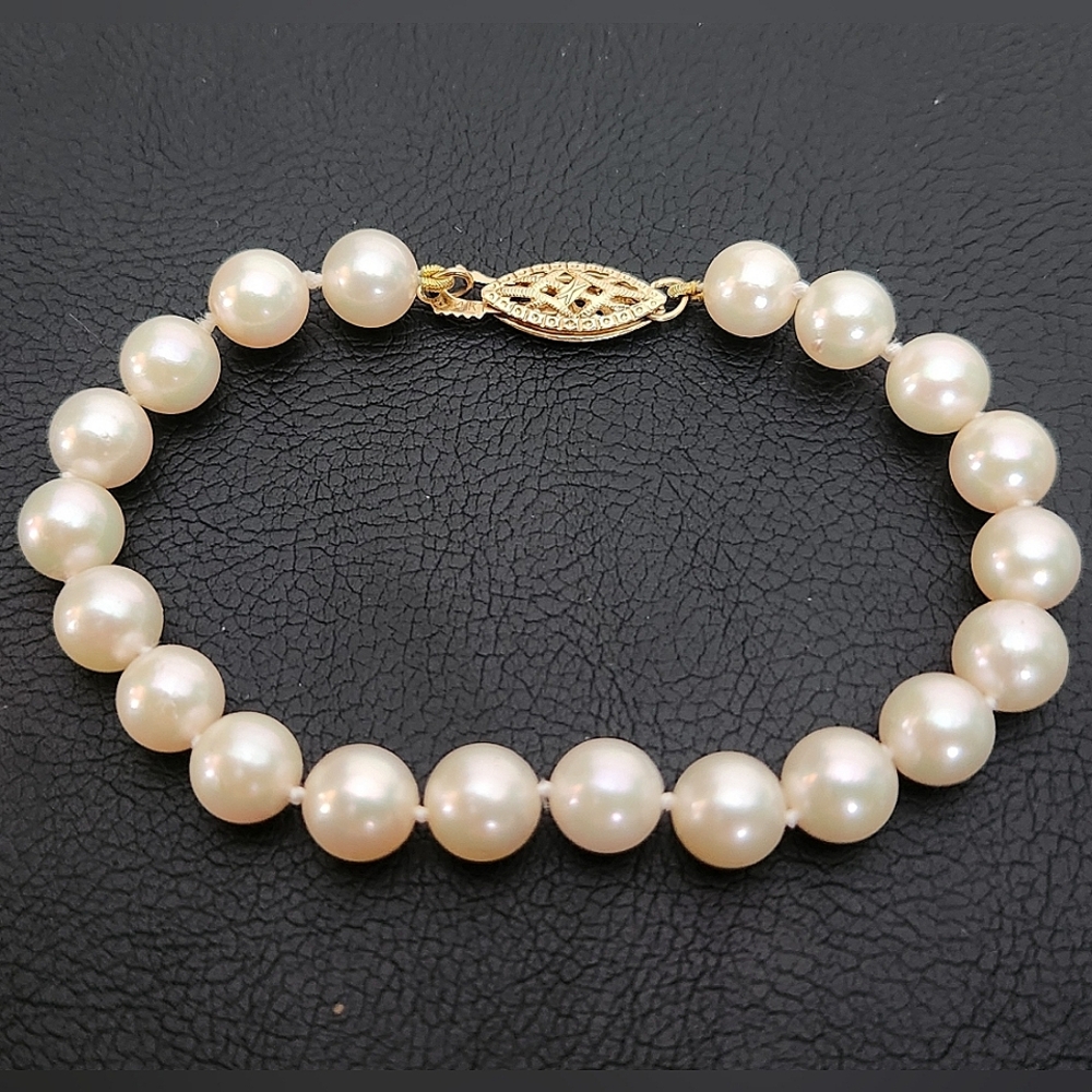Freshwater Pearl Bracelet, 14k Gold